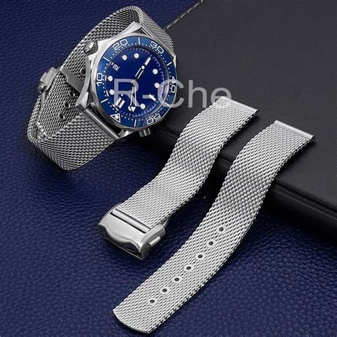 metal watch bracelet to suit omega seamaster|omega seamaster mesh bracelet.